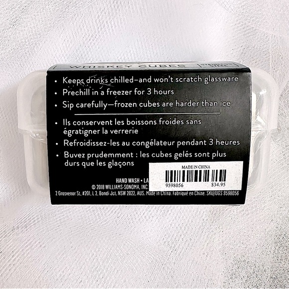 WILLIAMS SONOMA ✨NWT✨ Stainless Steel Whiskey Ice Cubes; set of 2 - Picture 3 of 5